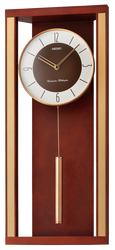 QXH068ZLH Classic Modern Pendulum Wall Clock, Brown QXH068ZLH Classic Modern Pendulum Wall Clock, Brown