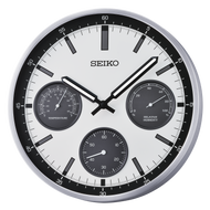 QXA823SLH Wall Clock, Silver-Tone