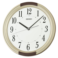 QXA858ALH Wall Clock, Metallic Golden