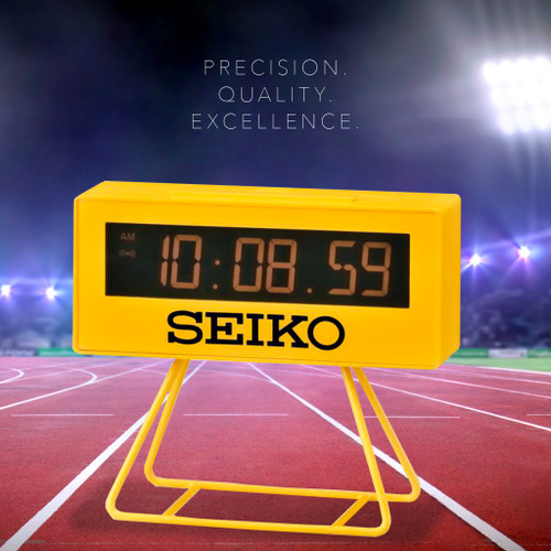 Seiko QHL062YLH Victory Marathon Desk Alarm Clock Yellow