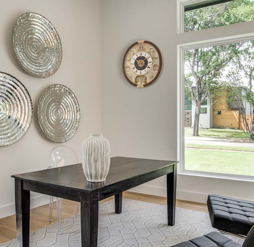 Seiko QXM371BRH Castle Windows Melodies In Motion Wall Clock