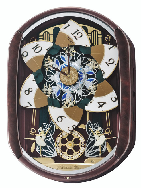 Seiko QXM297BRH Ballerina Melodies In Motion Wall Clock