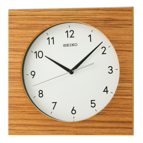 QXA766BLH Wall Clock, Brown QXA766BLH Wall Clock, Brown