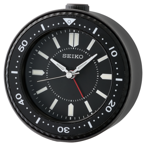 QHE184KLH Heritage Design Clock, Black