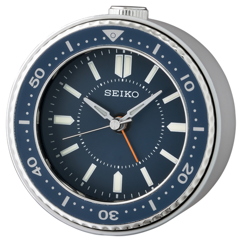 QHE184LLH Alarm Clock, Metallic Blue