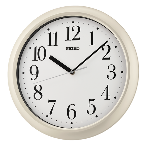 QXA787WLH Wall Clock, Pearlized White