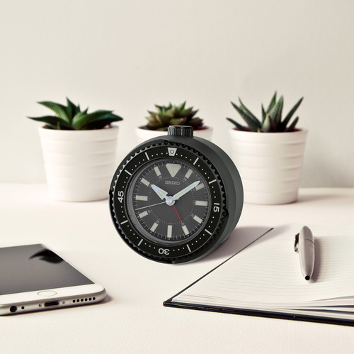 QHE207KLH Alarm Clock, Black - Seiko Clocks