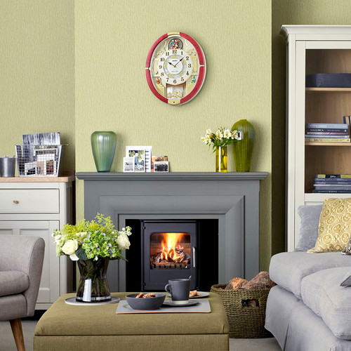 QXM612RRH Melodies In Motion Clock, Red - Seiko Clocks