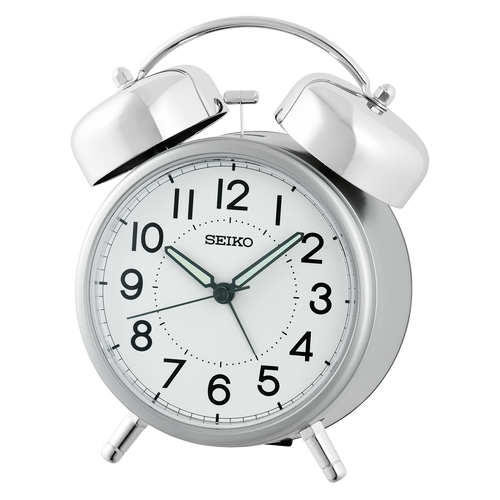 QHK063SLH Standard Clock, Silver-Tone