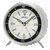 QXE065SLH Heritage Design Clock, Silver-Tone QXE065SLH Heritage Design Clock, Silver-Tone