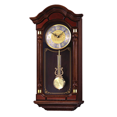 Seiko QXH004BLH Dark Brown Solid Oak Pendulum and Chime Wall Seiko QXH004BLH Dark Brown Solid Oak Pendulum and Chime Wall