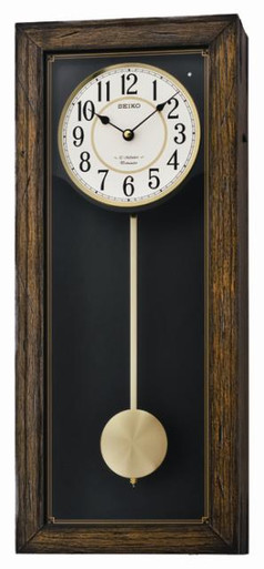 SEIKO Marionne掛時計 Seiko QXM330BLH Dark Brown Musical Wall Clock with Pendulum