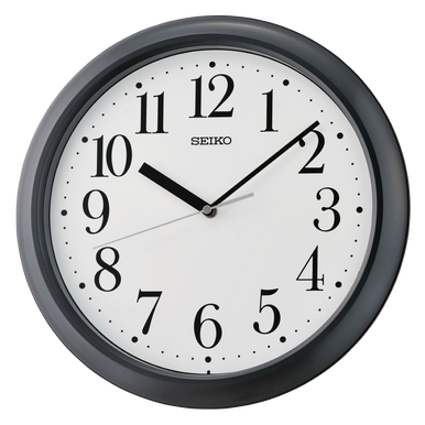 Yori Wall Clock, Metallic Black, QXA787KLH - Seiko Clocks