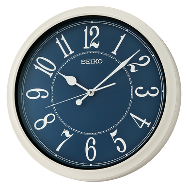 QXA801HLH Wall Clock, Blue - Seiko Clocks