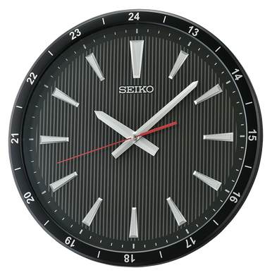 QXA802KLH Heritage Design Clock, Black - Seiko Clocks