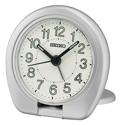 Sakai Travel Alarm, Metallic Silver, QHT018SLH - Seiko Clocks