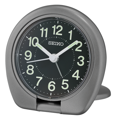 Sakai Travel Alarm, Metallic Silver, QHT018TLH - Seiko Clocks