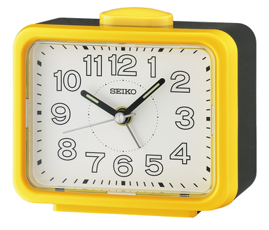 Akarui Alarm Clock, Yellow, QHK061YLH - Seiko Clocks