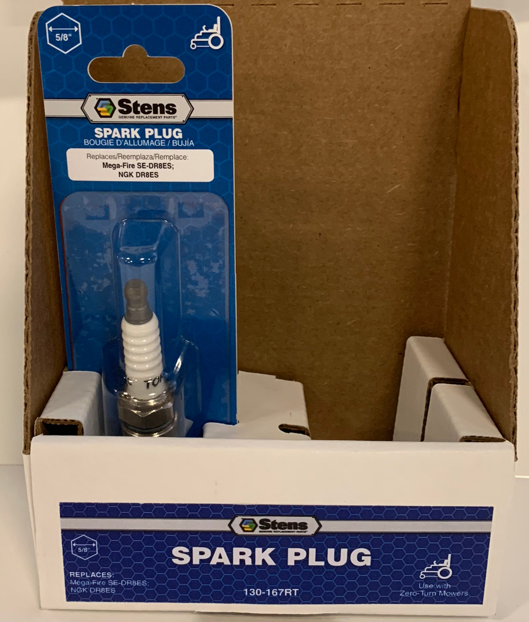 Mega-Fire Spark Plug 3-Pack for Champion RA8HC NGK DR8ES; 130