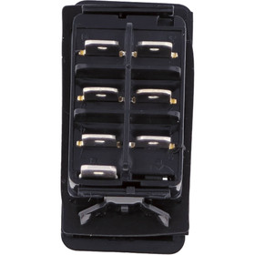 Blue LED Rocker Switch 1 3/8" x 13/16" Hole cut-out size, 12-24 Volt; TLSW3-B