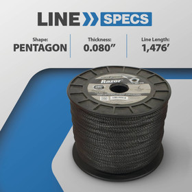 380-942 Razor Trimmer Line / .080 5 lb. Spool