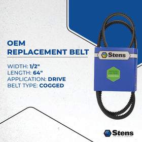 265-297 OEM Replacement Belt for Exmark, Toro OEM 119-3321 265-297 OEM Replacement Belt for Exmark, Toro OEM 119-3321