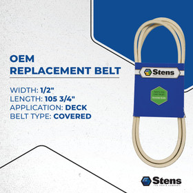 OEM Replacement Belt for AYP 584453101 , 265-106 OEM Replacement Belt for AYP 584453101 , 265-106