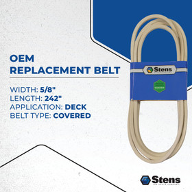 Belt Replacement for Tractors, 5/8" by 242" ; 3019-2864