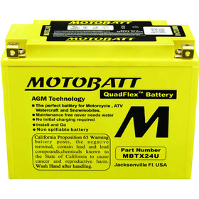 Motobatt Battery for Universal Products 12N183, 12N183A, CTX18-BS, CTX18L-BS