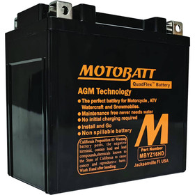 Motobatt Battery for Universal Products GYZ16H, KMX14BS, YTX14BS