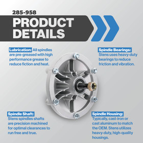 Spindle Assembly for Exmark Quest mowers with 48