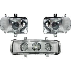 Tiger Lights 12V LED Headlight Kit Flood/Spot Combo Off-Road Light; CaseKit-11