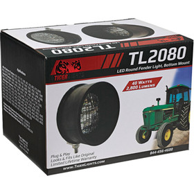 Tiger Lights LED Round Tractor Light 12V for Case 1190, 1290 Trapezoid Off-Road Light; TL2080