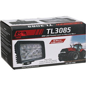 Tiger Lights LED Fender Light w/Hollow Bolt 12V for Case/IH 9110 Flood Off-Road Light