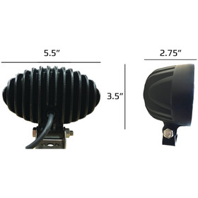 Tiger Lights Oval LED Flood Light for Kubota M100X, M105X, M108S, M108X, M110X, M125X; TL5700