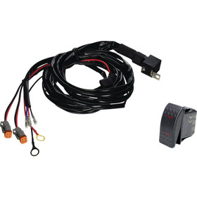 Tiger Lights Wire Harness with Dual Deutsch Connector 100" Relay to Light Plug; TLMWH3