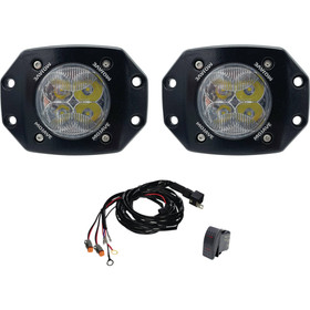Tiger Lights Dual LED 3" Flush Mount Mojave Light Kit 3.300 Amps, 12-24 Volt; TLM3-FM-KIT