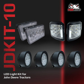 LED Light Kit For John Deere 6120, 6120L, 6215, 6220, 6220L, 6230; JDKIT-10