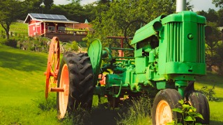 Green tractor