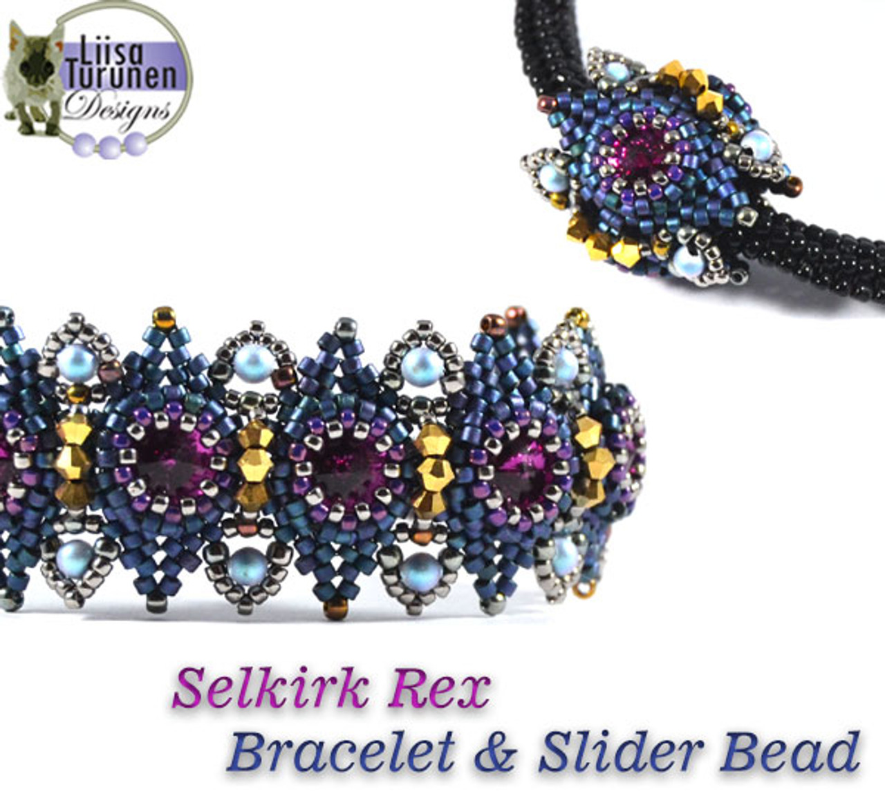 Selkirk Rex Bracelet and Slider Bead Beading Kit - Liisa Turunen Designs