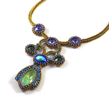 Tigress Necklace Beading Kit Purple & Green - Liisa ...