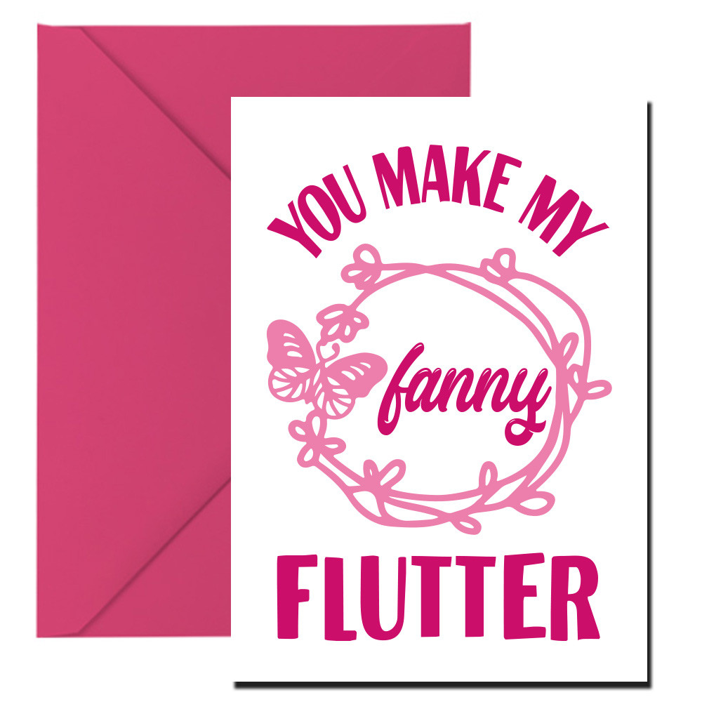 LBS4ALL You Make My Fanny Feel Funny - Tazza in ceramica a forma di cuore, con manico rosso, divertente e maleducato per San Valentino
