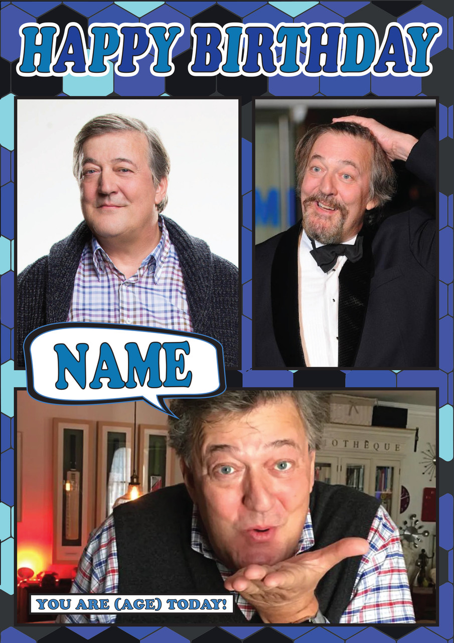 Stephen Fry Mc1367 Birthday Card - Personalised Cards