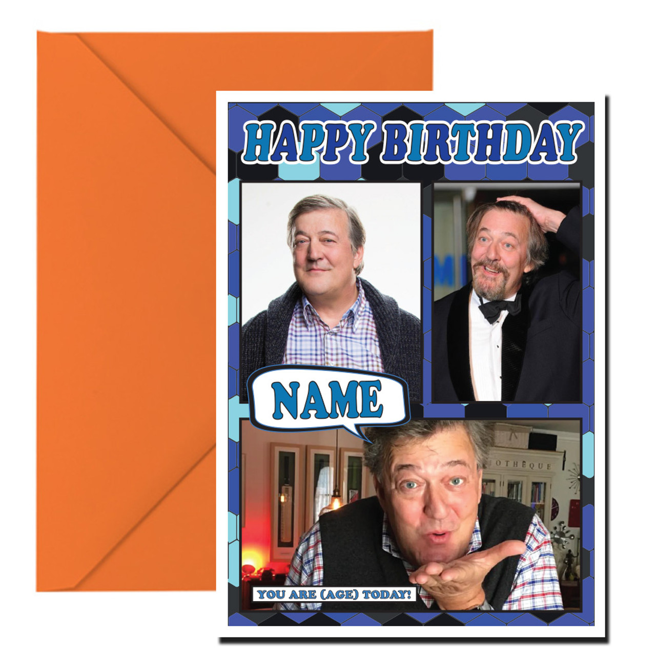 Stephen Fry Mc1367 Birthday Card - Personalised Cards