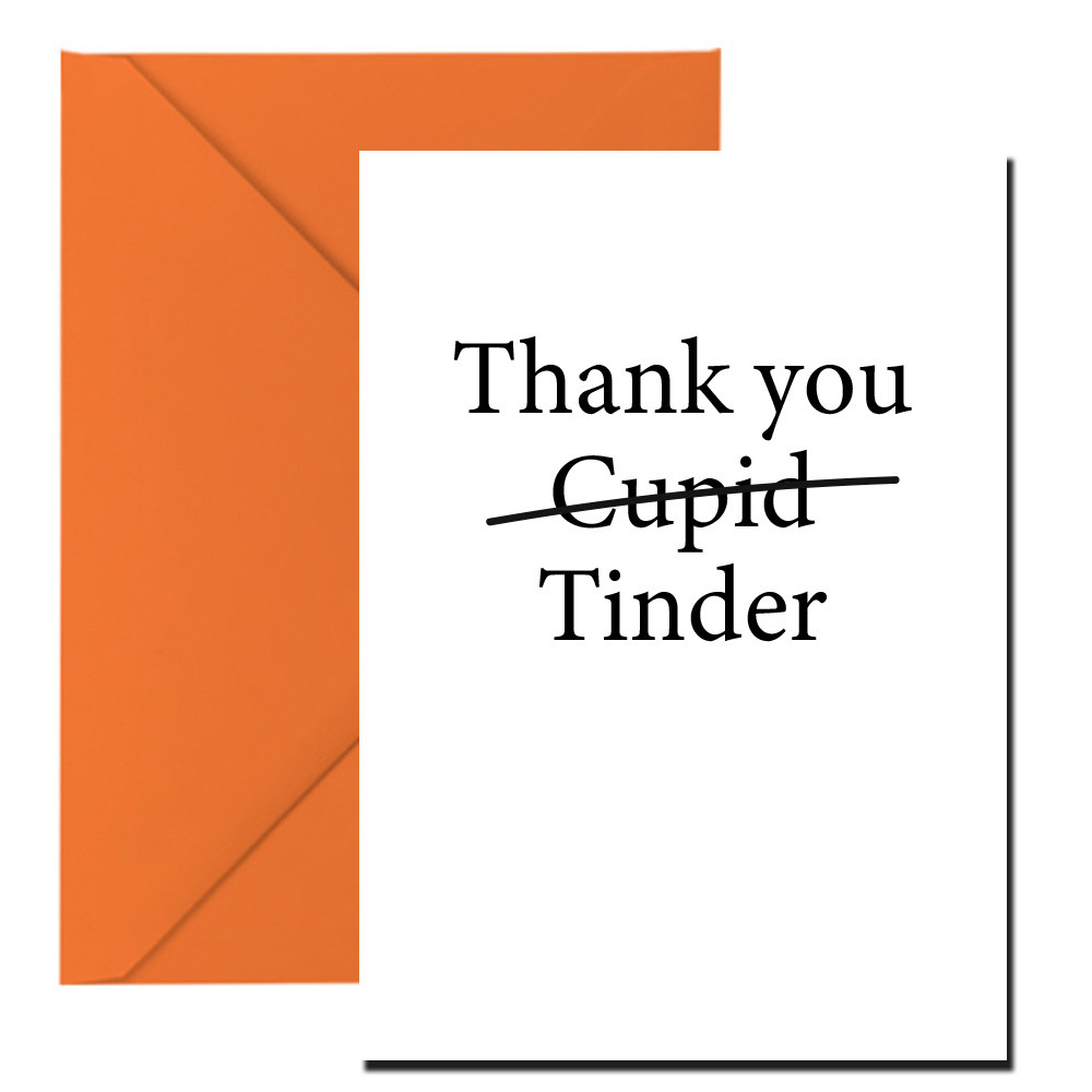 Thanks You Tinder Birthday Card - Personalised Cards