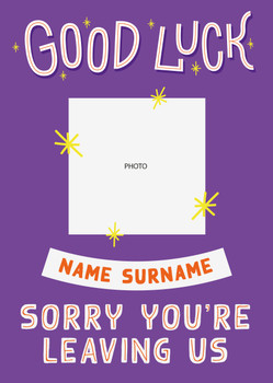 Good Luck Name Surname Sorry Youre Leaving Us Gb7 Good Luck Name Surname Sorry Youre Leaving Us Gb7