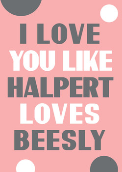 I Love You Like Halpert Loves Beesly Card I Love You Like Halpert Loves Beesly Card
