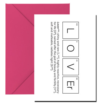 Lover (Periodical Table Design) Card Lover (Periodical Table Design) Card