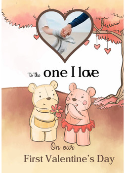 Rm02 Me To You - Our First Valentine's Day Photo Card  Card