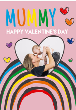 Rm04 Mummy Valentine's Day Photo Card  Card Rm04 Mummy Valentine's Day Photo Card  Card